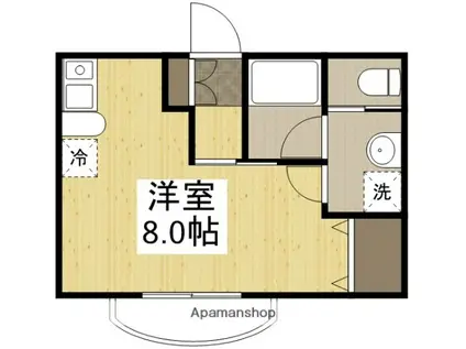 ルービン富町(1K/2階)の間取り写真