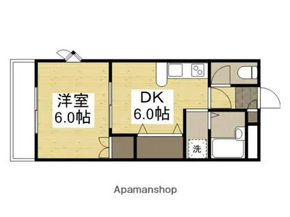 パーク三同(1DK/5階)の間取り写真