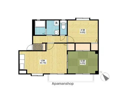 フォブールソレイユ(2LDK/1階)の間取り写真