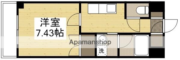 ジュネス天領Ⅱ(1K/9階)の間取り写真
