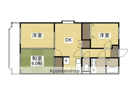 パスィフィーク(3DK/4階)の間取り写真