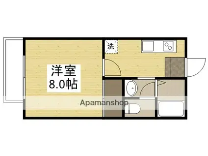 ラ・クプル93(1K/1階)の間取り写真