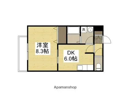 メゾンナガヤマ A(1DK/1階)の間取り写真