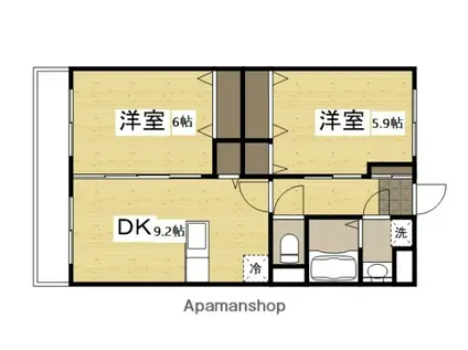 メゾン エトワール(2DK/2階)の間取り写真
