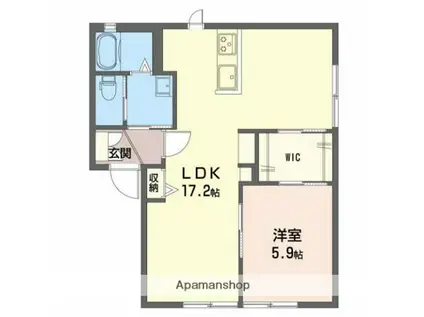 コーポグレイスA棟(1LDK/1階)の間取り写真