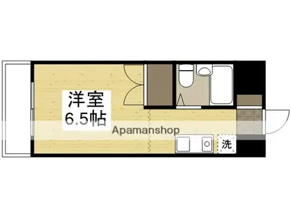 アルカディア倉敷(ワンルーム/5階)の間取り写真