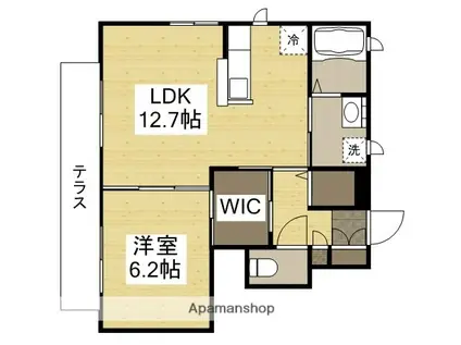 メイフラワーC棟(1LDK/1階)の間取り写真
