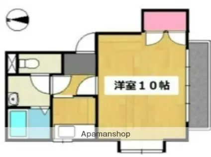 デュ・プレ96C棟(1K/1階)の間取り写真