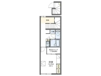 レオパレスリバーサイド(1K/2階)の間取り写真