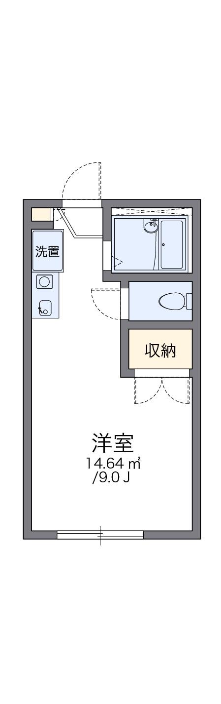 レオパレスリヴェール杉原(1K/1階)の間取り写真