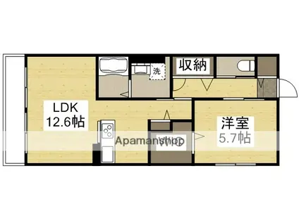 PULPIPINO DEUX(1LDK/2階)の間取り写真