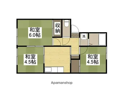 メゾンせとうちA棟(3K/1階)の間取り写真