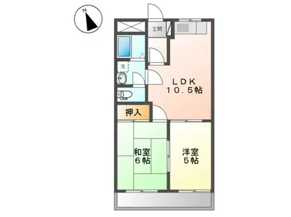 グランドハイム(2LDK/2階)の間取り写真