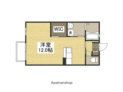 エスペランサA棟(ワンルーム/2階)の間取り写真