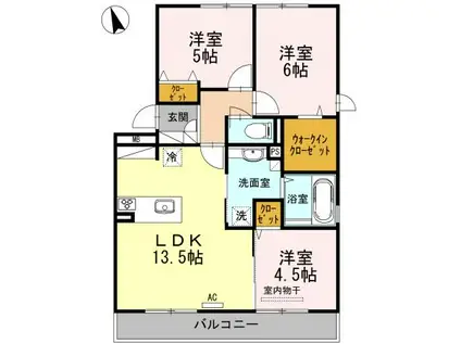 コート ダジュール(3LDK/3階)の間取り写真