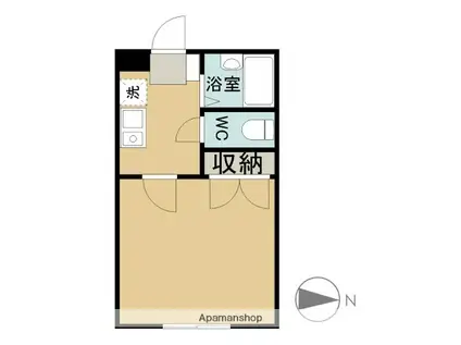 メゾン・ルポ(1K/2階)の間取り写真