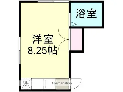 ヴィラ鶴新田 壱番館(ワンルーム/1階)の間取り写真