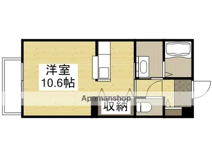 フィカーサ堀南(ワンルーム/1階)の間取り写真