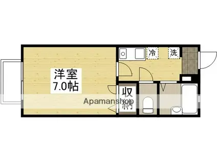 サンハイツ宇野津(1DK/2階)の間取り写真