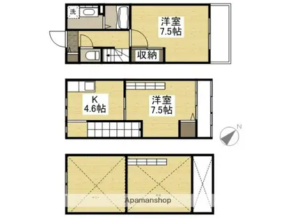 OTHELLO弐番館(2K)の間取り写真