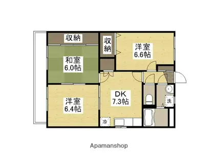 ピュアラ(3DK/3階)の間取り写真