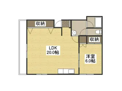 ファーレンハイトⅡ(1LDK/2階)の間取り写真