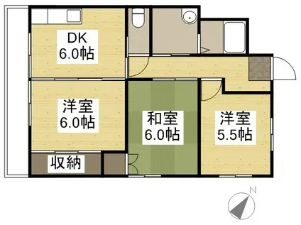 エスペランス・グラン(3DK/4階)の間取り写真