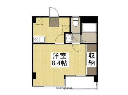 TAKEYARIハイツ(1K/2階)の間取り写真