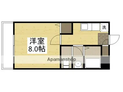 ネクストⅢ(1K/1階)の間取り写真