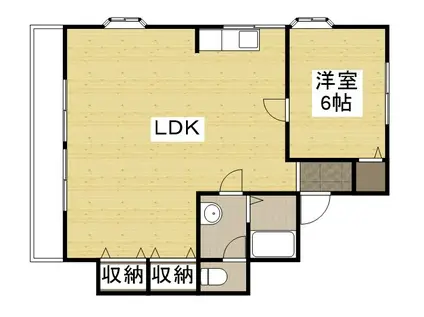 ファーレンハイトⅠ(1LDK/2階)の間取り写真