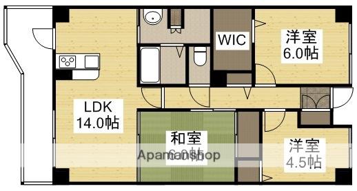 スカール有楽(3LDK/1階)の間取り写真