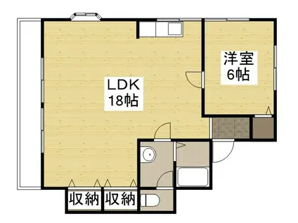 ファーレンハイト5(1LDK/2階)の間取り写真
