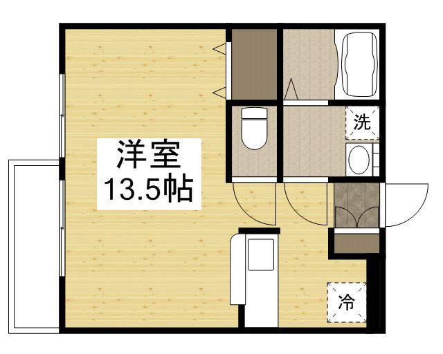 プレミアムコート乙島(ワンルーム/1階)の間取り写真