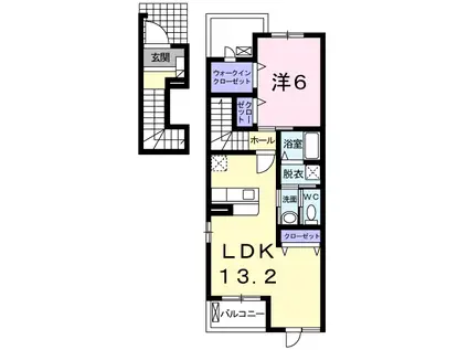 夢テラスルミノ(1LDK/2階)の間取り写真