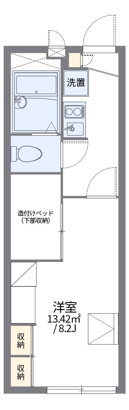 レオパレスポムール(1K/2階)の間取り写真