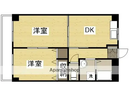 アヴェニール21(2DK/4階)の間取り写真