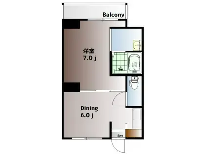 ヴィラナリー児島Ⅰ(1DK/3階)の間取り写真