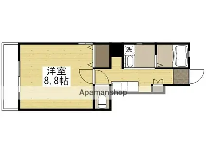 VILLA SOLEIL(1K/1階)の間取り写真