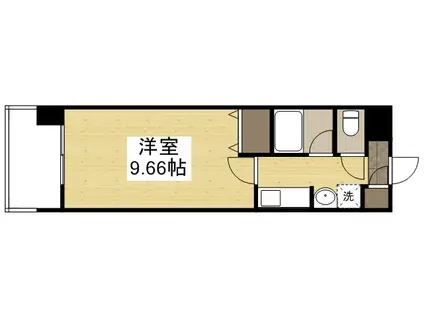 コーポラス伊福(1K/3階)の間取り写真