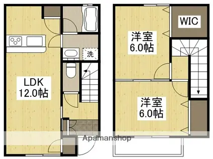 スキポール中尾(2LDK)の間取り写真