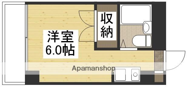 CASA大元(ワンルーム/3階)の間取り写真