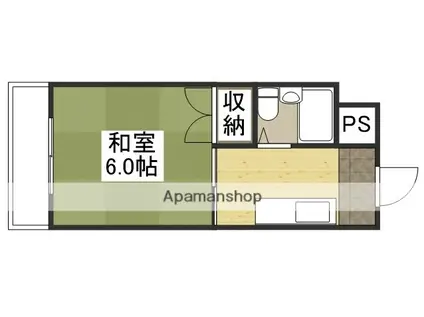 富田町共同ビル(1K/4階)の間取り写真