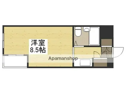 アルファ清心町Ⅱ(ワンルーム/8階)の間取り写真