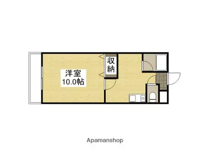 LUZ62(1K/1階)の間取り写真