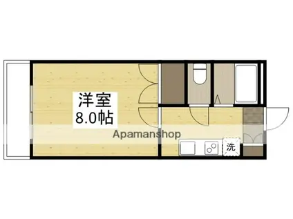 ベンハウス大元(1K/2階)の間取り写真