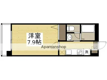 フィネス昭和町Ⅱ(1K/1階)の間取り写真