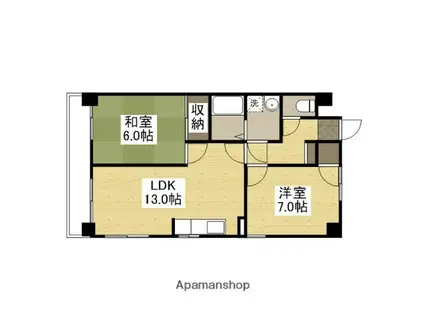 グランデュール今1(2LDK/2階)の間取り写真