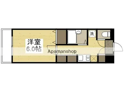 BONDS(1K/4階)の間取り写真