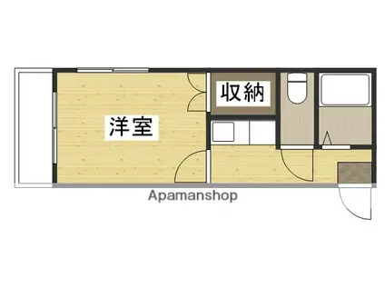 ブルーノ(1K/2階)の間取り写真