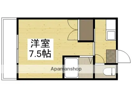 パークプレイス平井Ⅱ号棟(1K/4階)の間取り写真